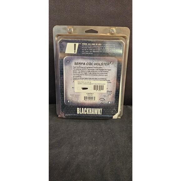 New Blackhawk Serpa CQC Holster Size 67 for Glock 42 RIGHT HAND Model 410567BK-R - Picture 2 of 3